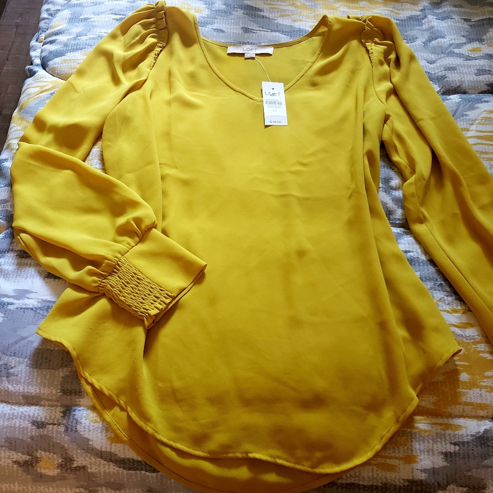 Ruffle Shoulder Blouse